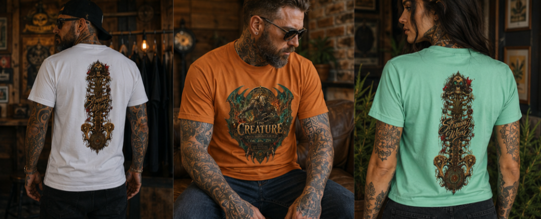 The Creature graphic tee | Mythic monster design, fantasy horror
