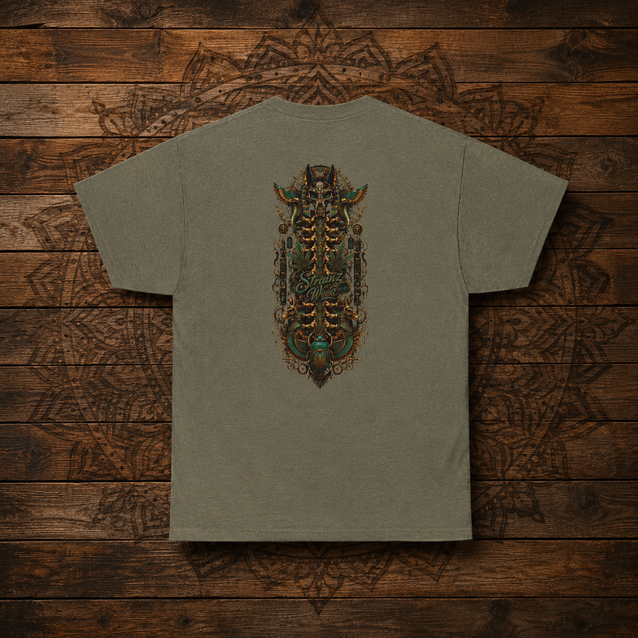 Life Hack Skeleton Leaf T-Shirt | Gothic Cannabis Leaf Illustration