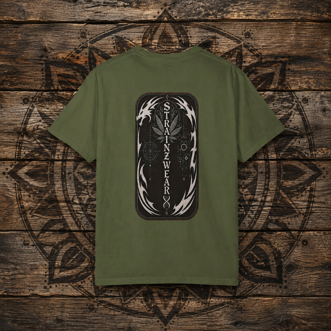 Ghost OG Leaf graphic T-shirt | Strainzwear back print