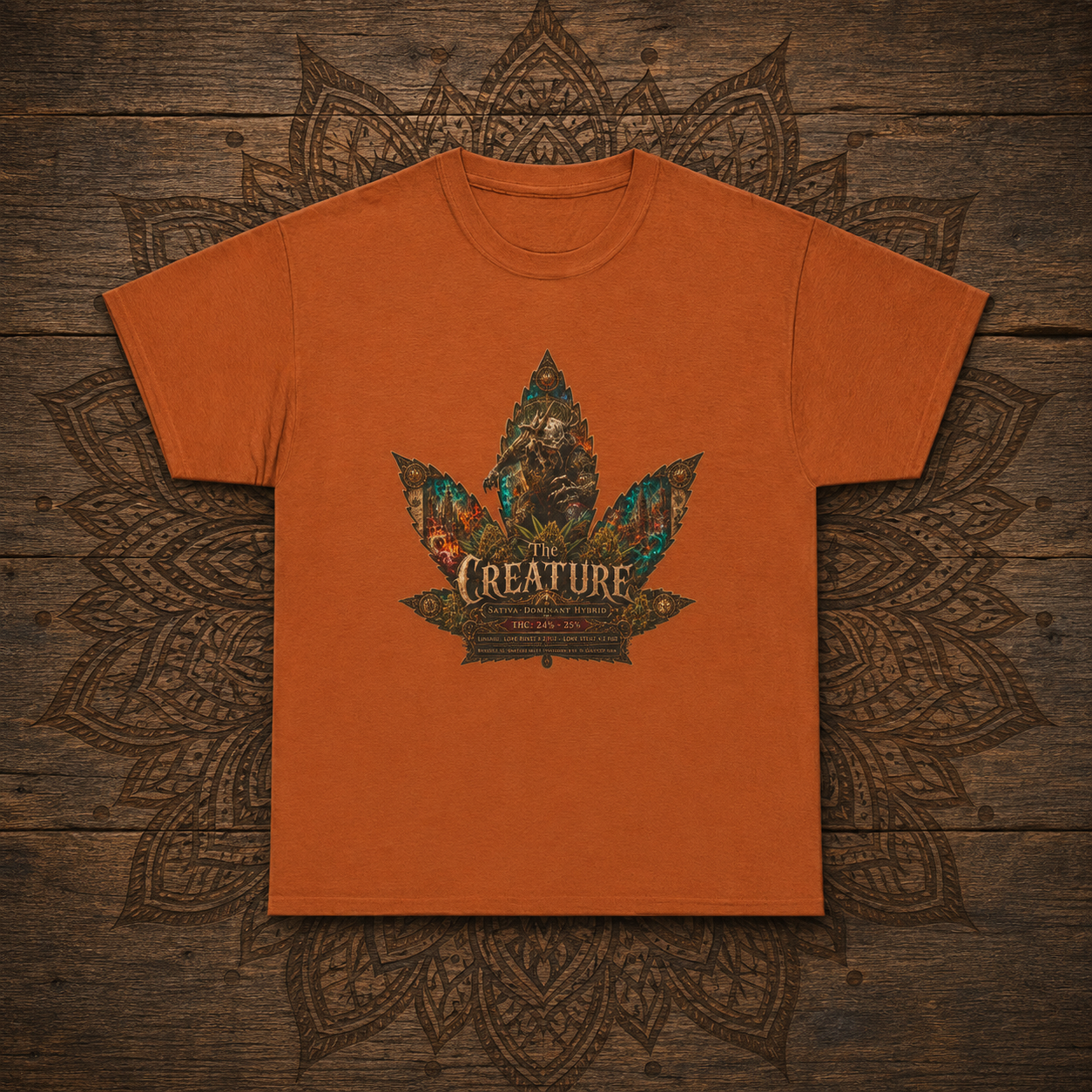 Creature Leaf Graphic Tee | Botanical Skull Art