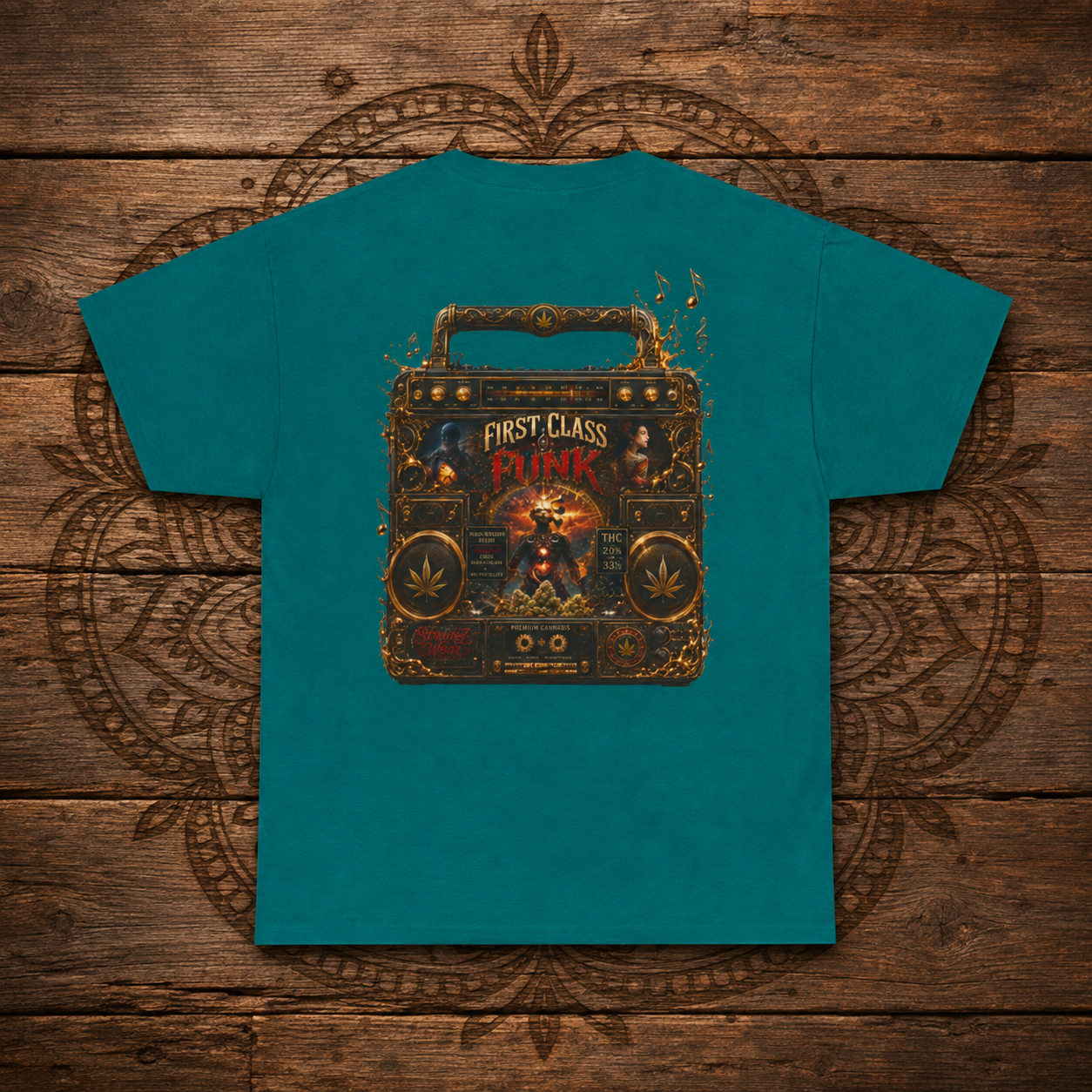 Skull with Headphones Tee | Punk Amplifier Graphic Shirt