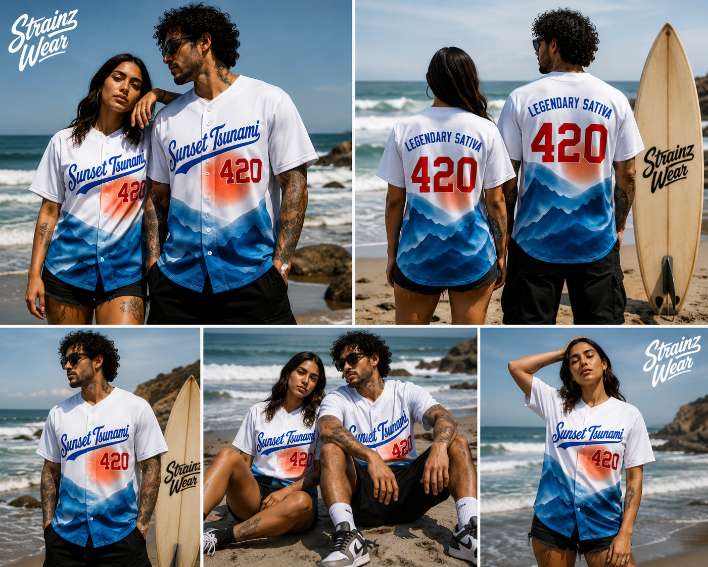 Sunset Tsunami Jersey