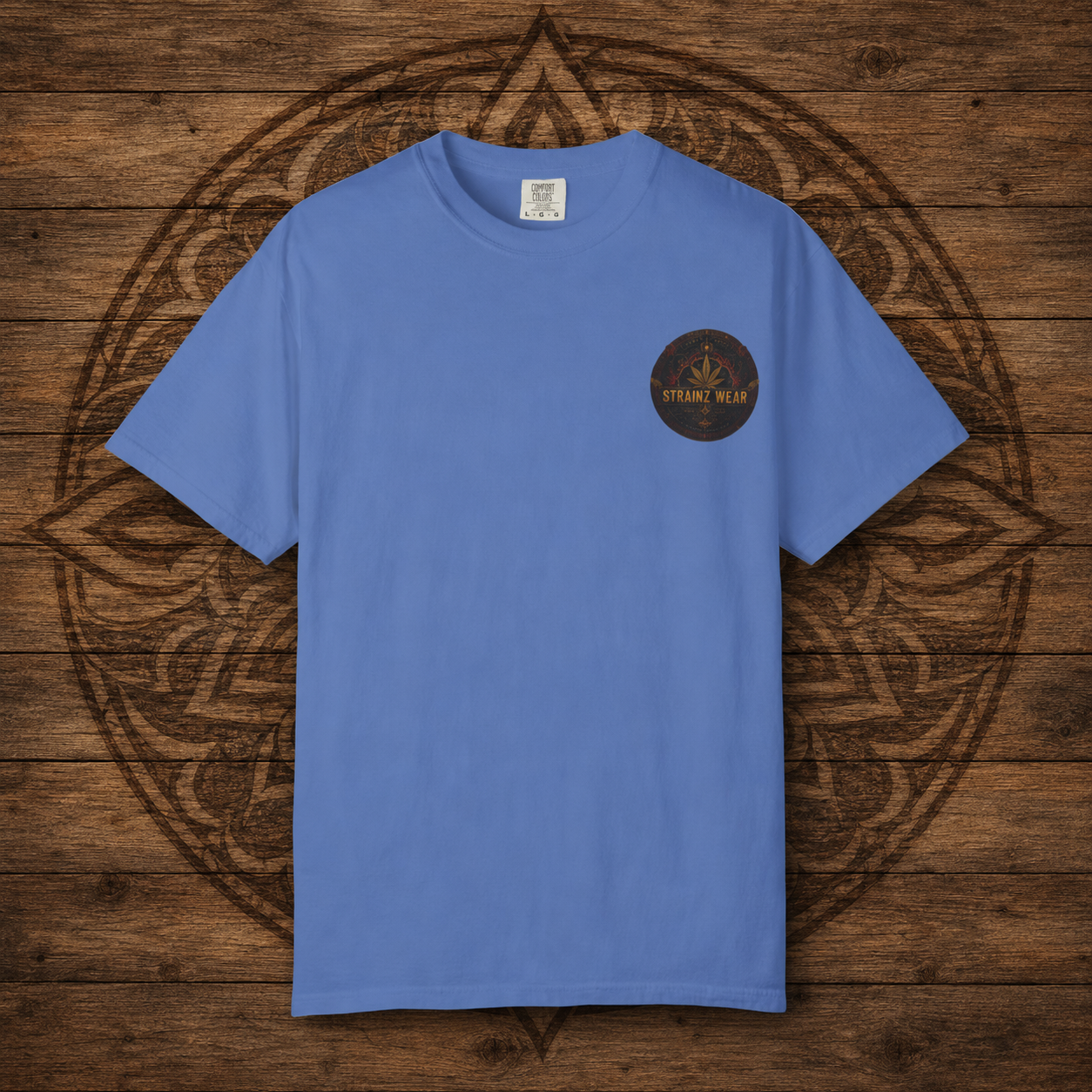 Shangri-la Leaf Graphic T-Shirt | Decorative Marijuana Leaf Back Print