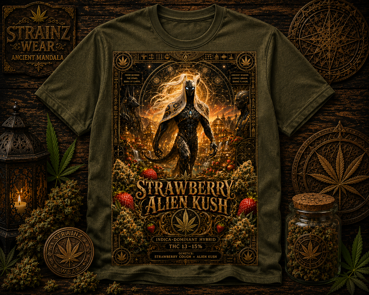 Strawberry Alien Kush (T-shirt)