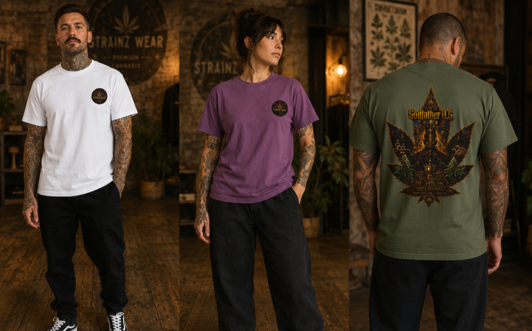 Godfather OG Leaf Graphic T-Shirt | Cannabis Leaf Back Print