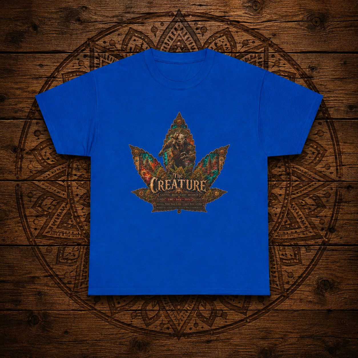 Creature Leaf Graphic Tee | Botanical Skull Art
