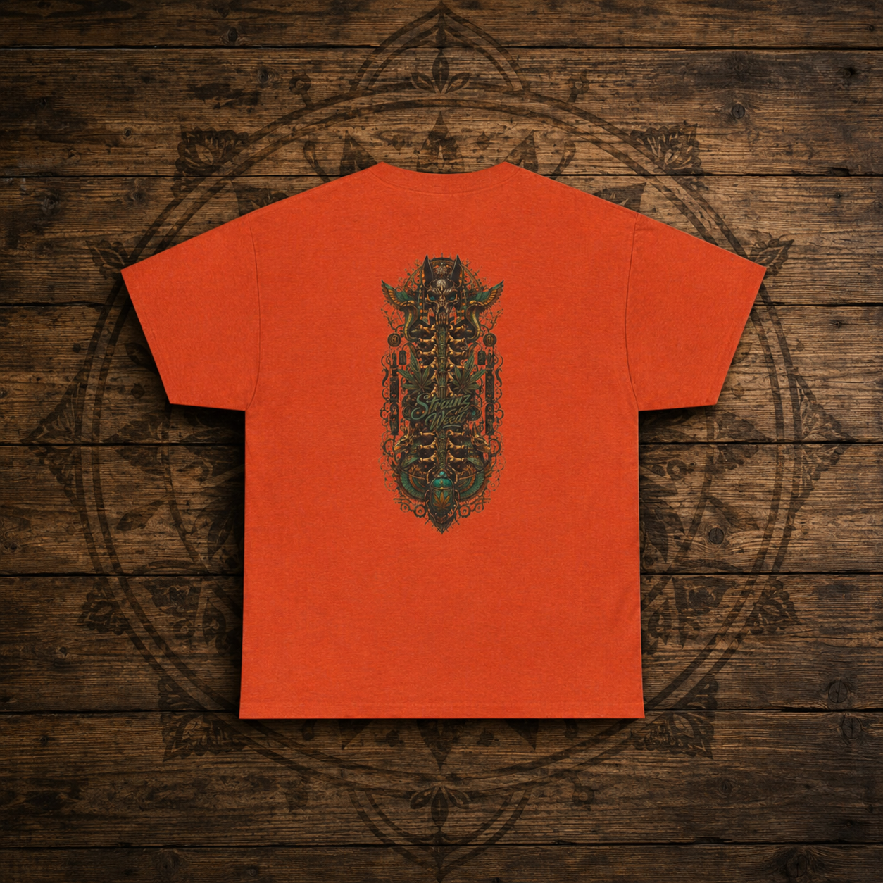 Life Hack Skeleton Leaf T-Shirt | Gothic Cannabis Leaf Illustration