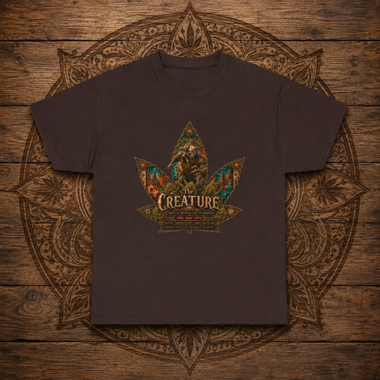 Creature Leaf Graphic Tee | Botanical Skull Art