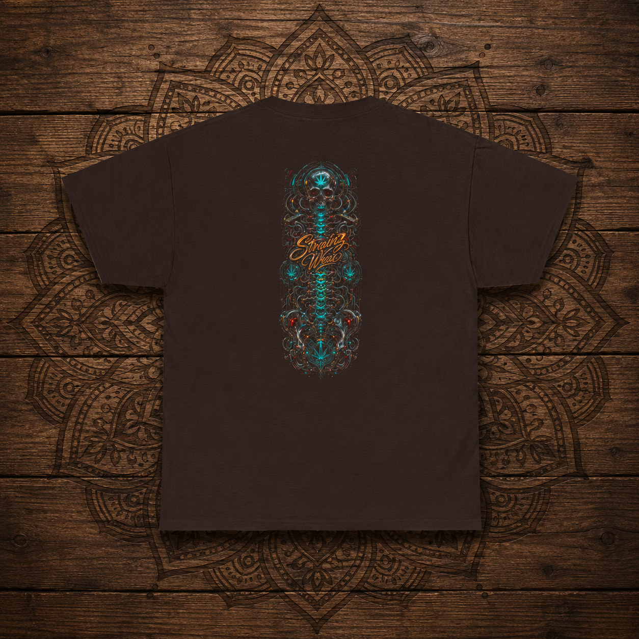 Creature Leaf Graphic Tee | Botanical Skull Art