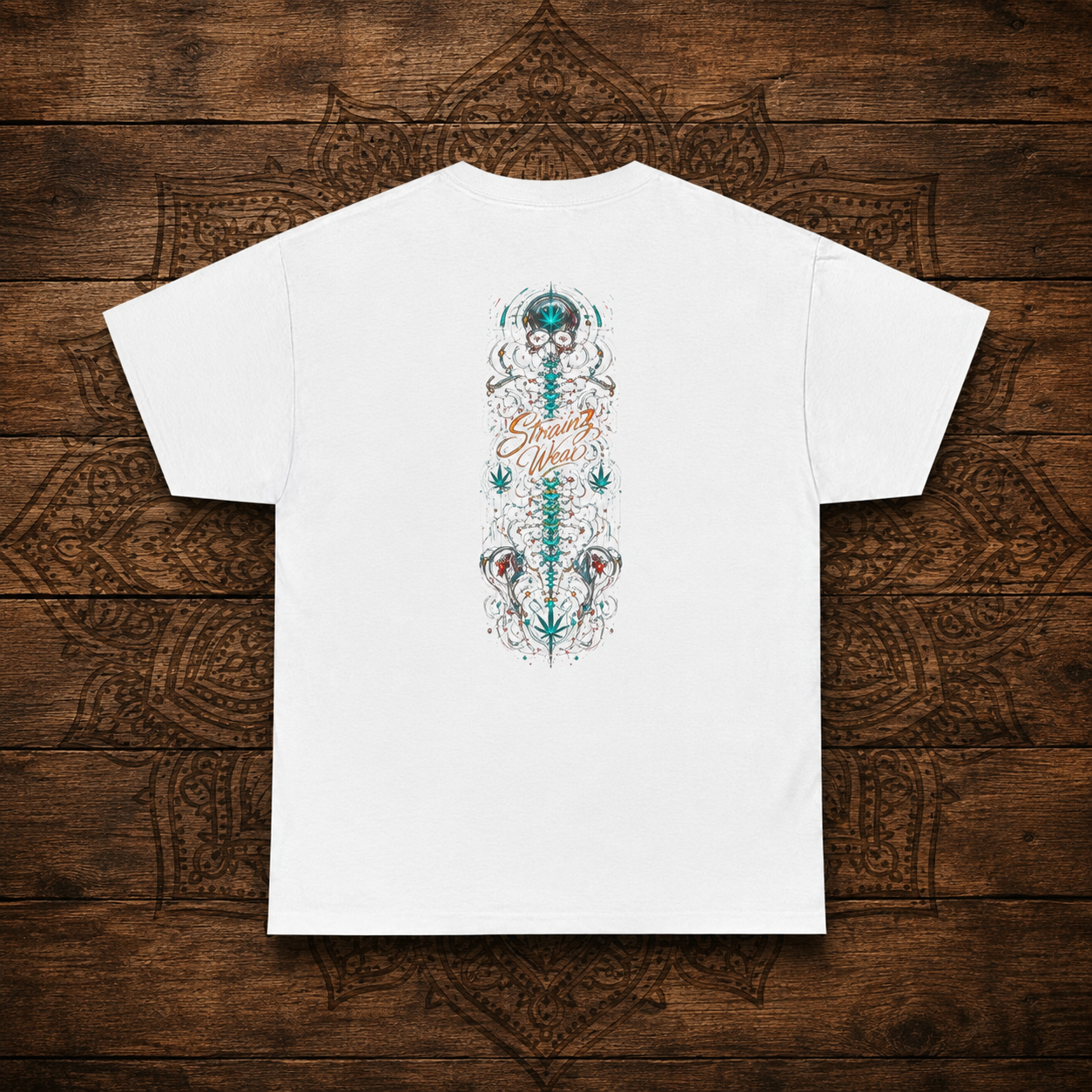 Creature Leaf Graphic Tee | Botanical Skull Art