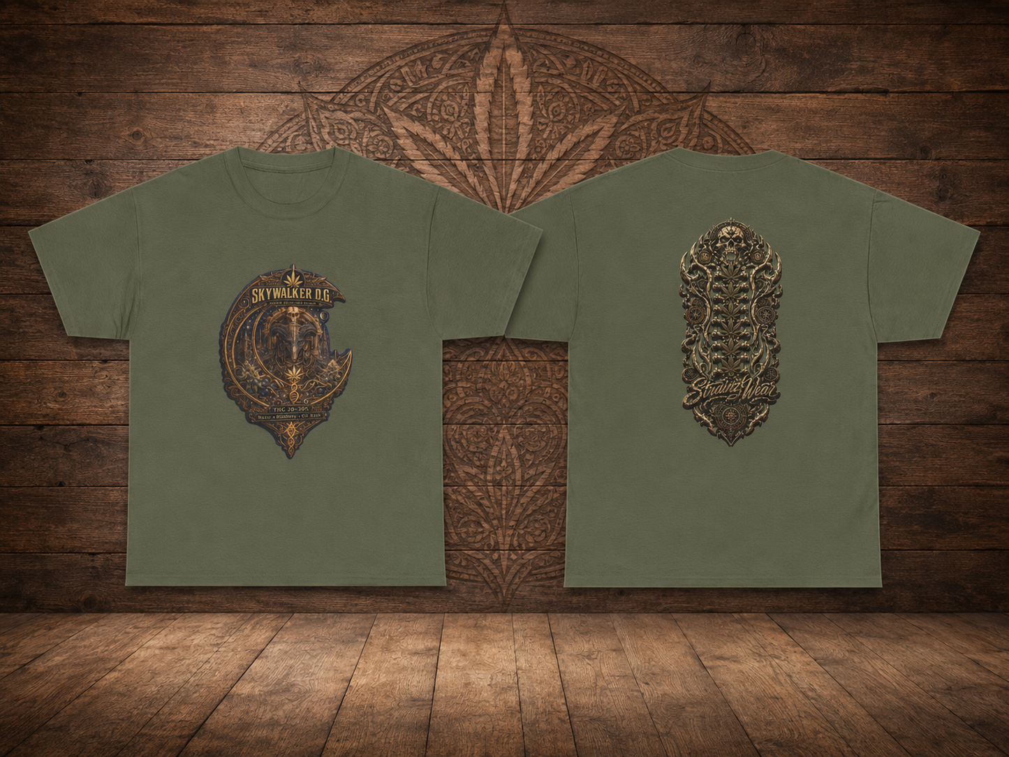 Skywalker OG Crescent Moon Crest T-Shirt | Vintage Spinal Cosmic Emblem