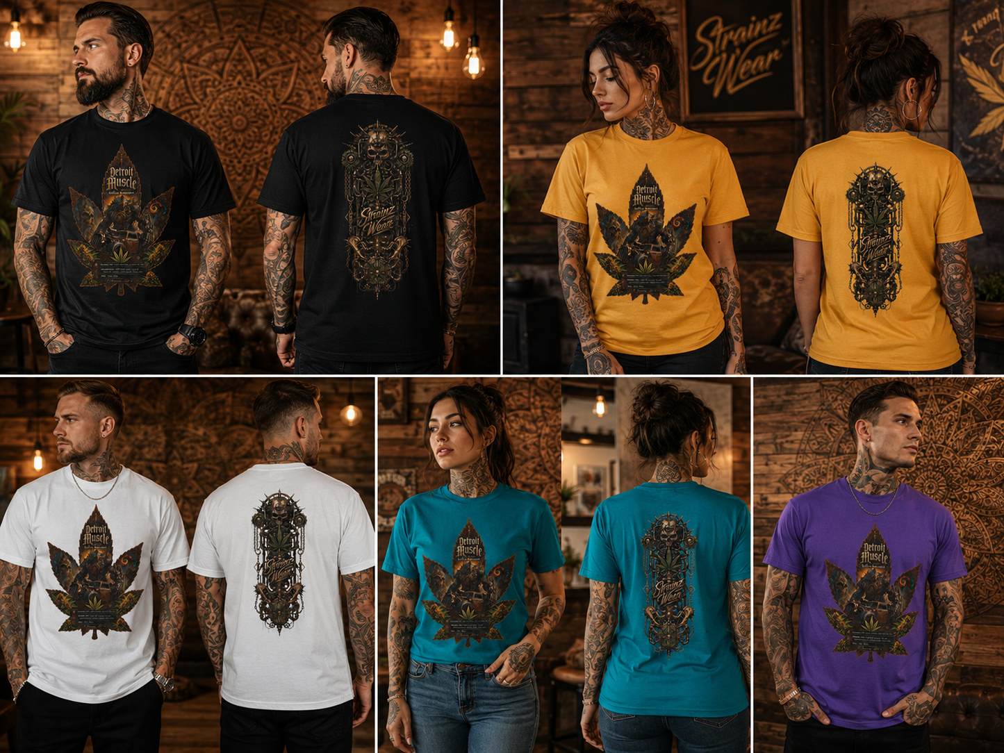 Vintage Motorhead Cannabis Leaf Tee | Retro Spinal Skull Graphic Shirt