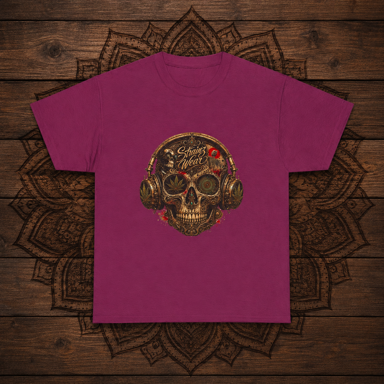 Skull with Headphones Tee | Punk Amplifier Graphic Shirt