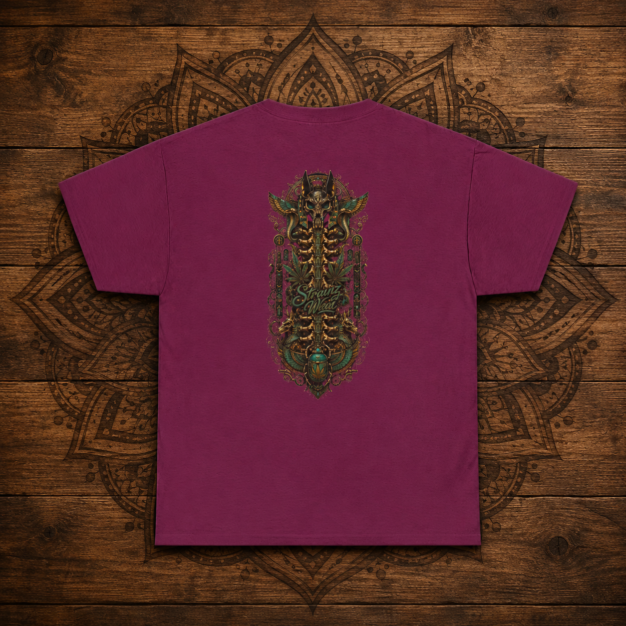 Life Hack Skeleton Leaf T-Shirt | Gothic Cannabis Leaf Illustration