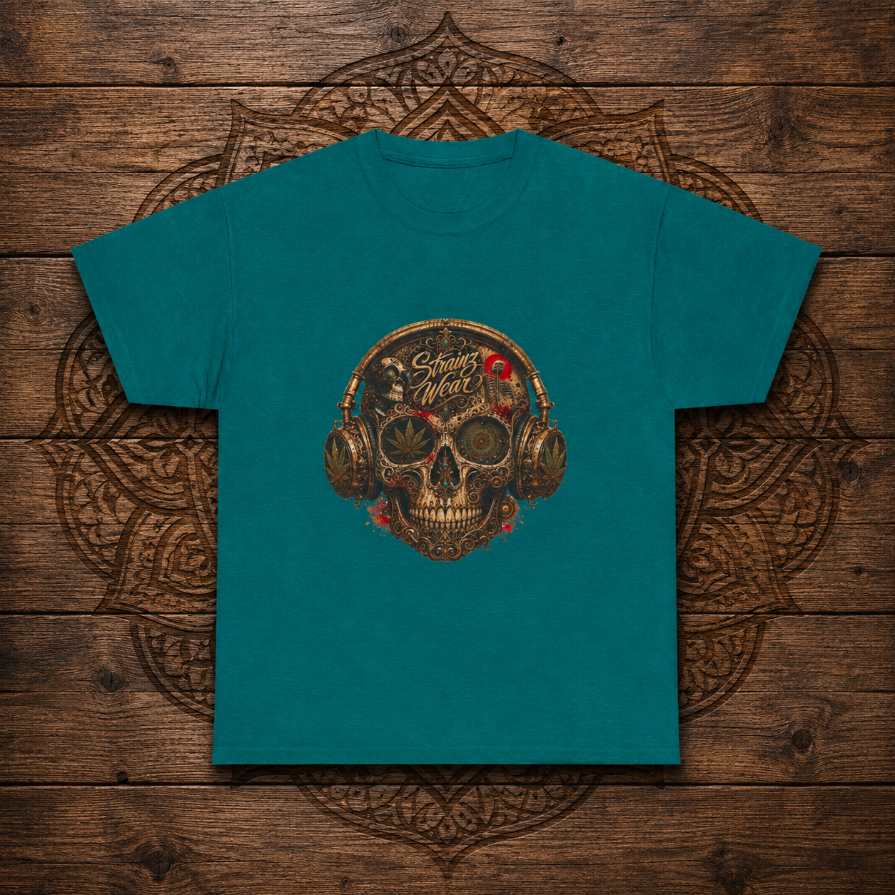 Skull with Headphones Tee | Punk Amplifier Graphic Shirt
