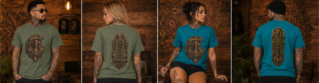 Skywalker OG Crescent Moon Crest T-Shirt | Vintage Spinal Cosmic Emblem