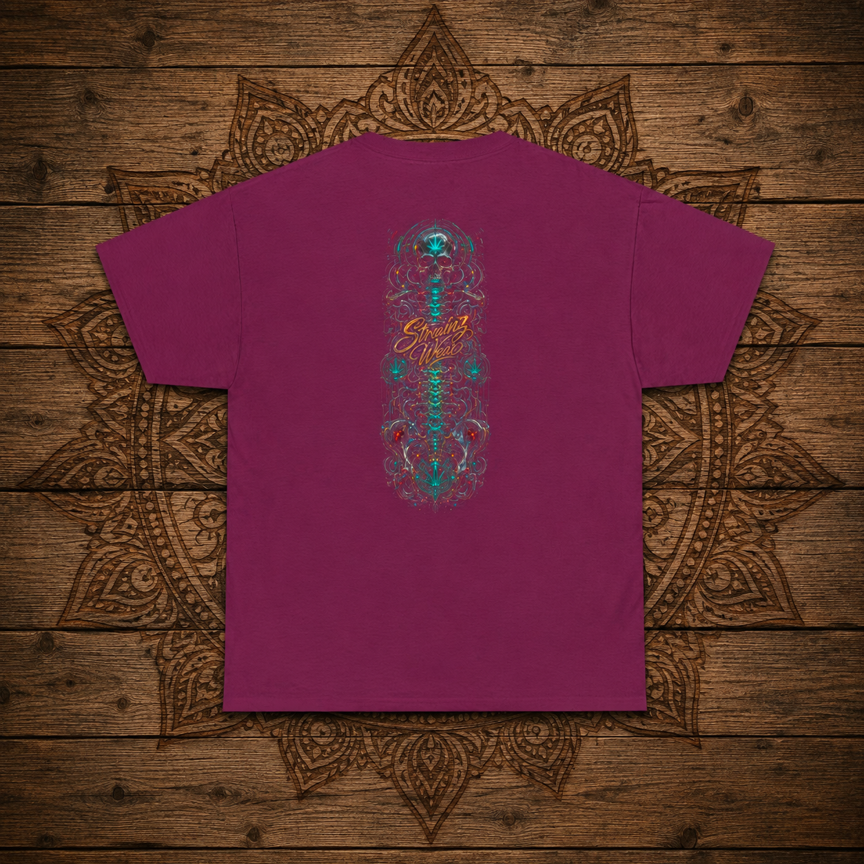 Creature Leaf Graphic Tee | Botanical Skull Art