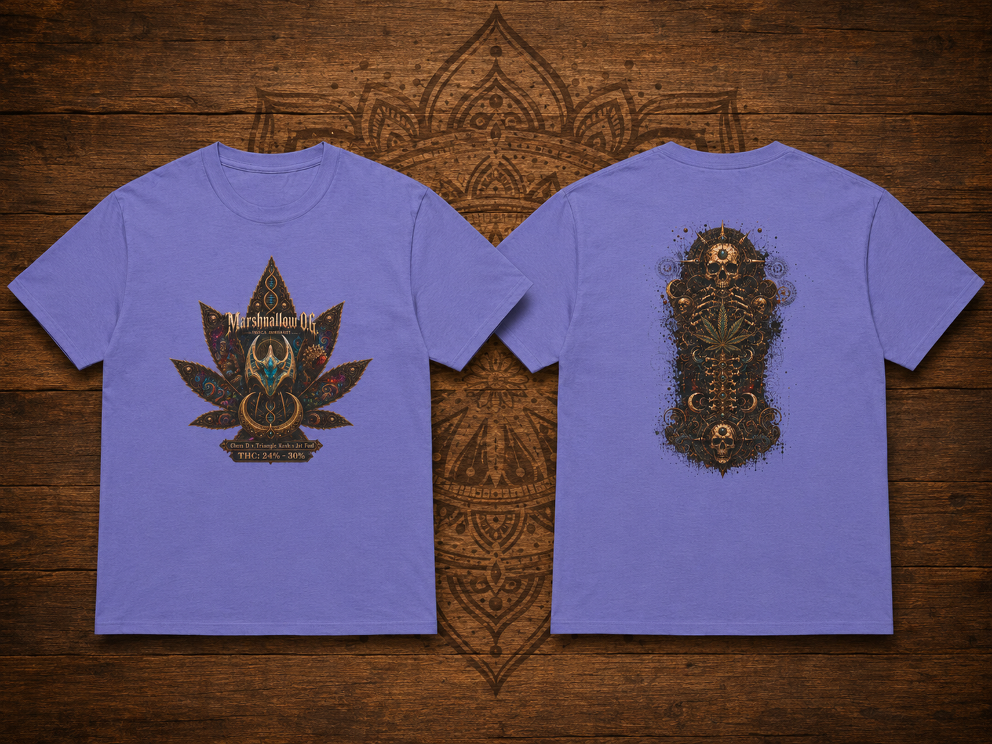 Marshmallow OG/Spinal Cannabis Skull T-shirt