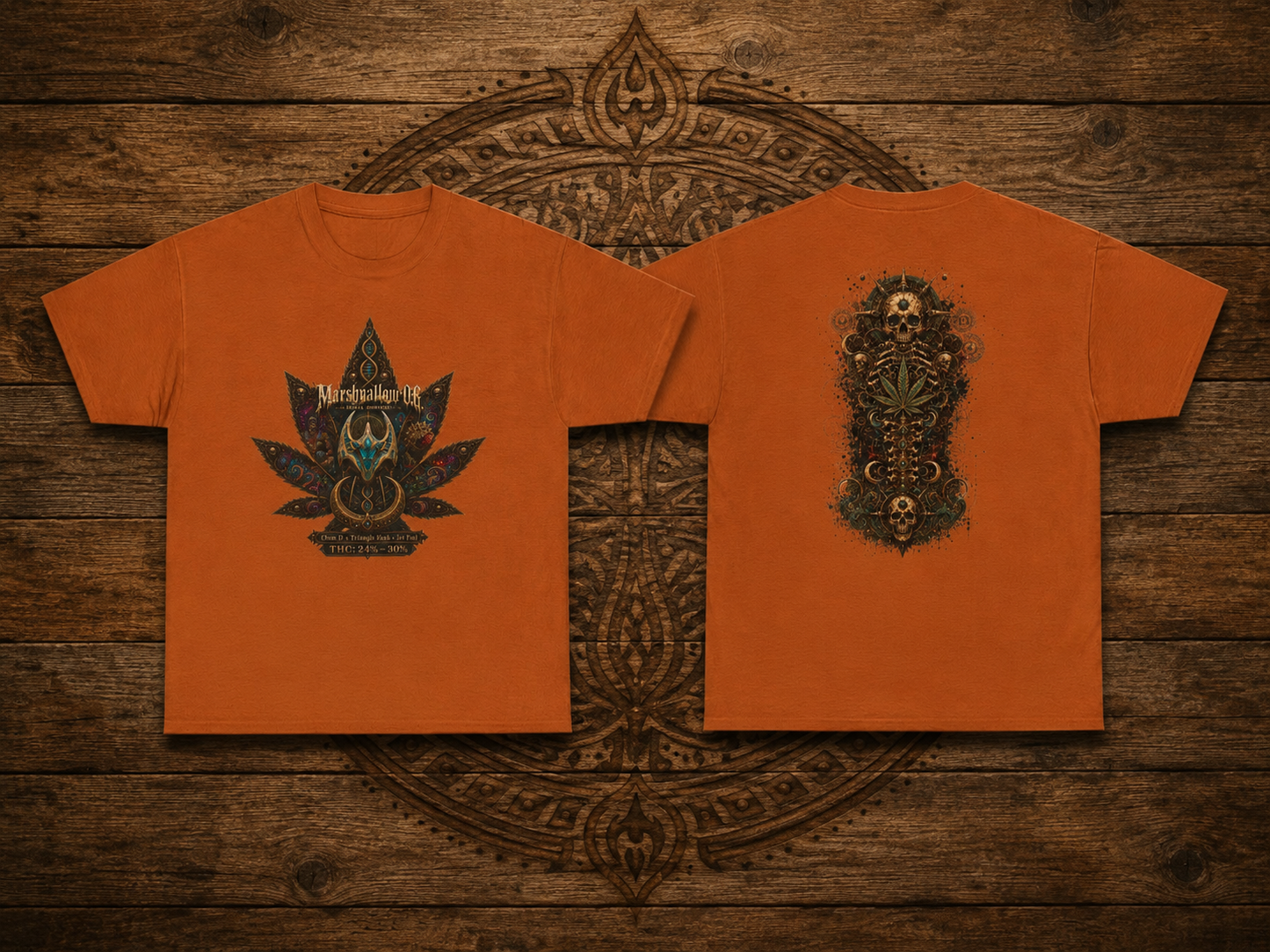 Marshmallow OG/Spinal Cannabis Skull T-shirt