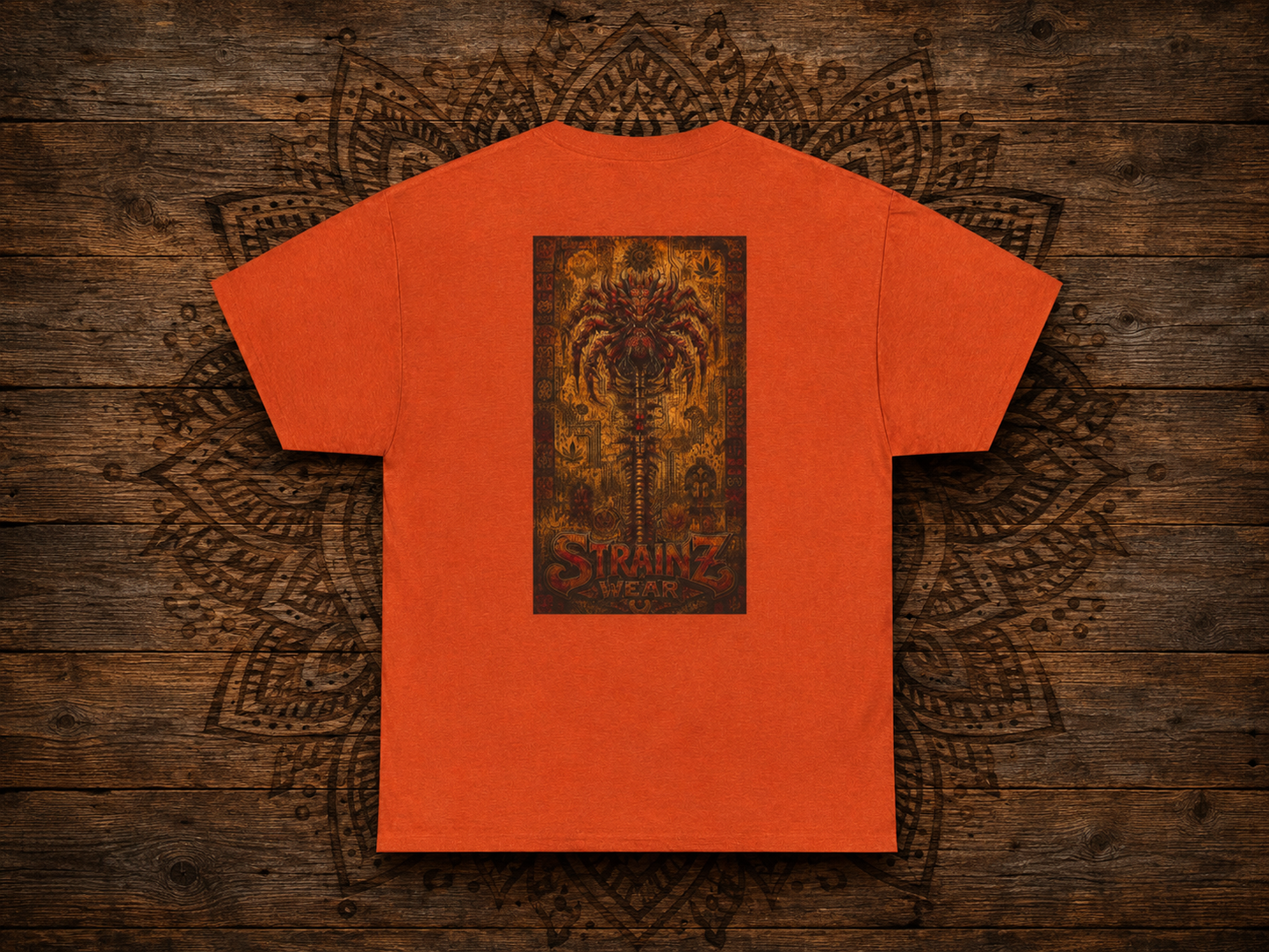 Apocalypto Skull Leaf T-Shirt | Tribal Skull Cannabis Leaf Tee