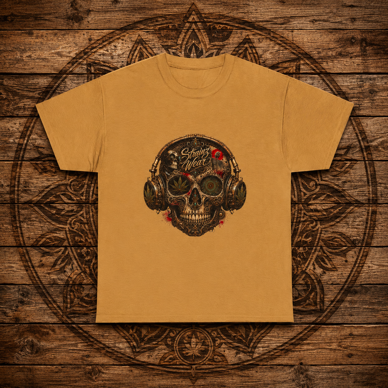 Skull with Headphones Tee | Punk Amplifier Graphic Shirt