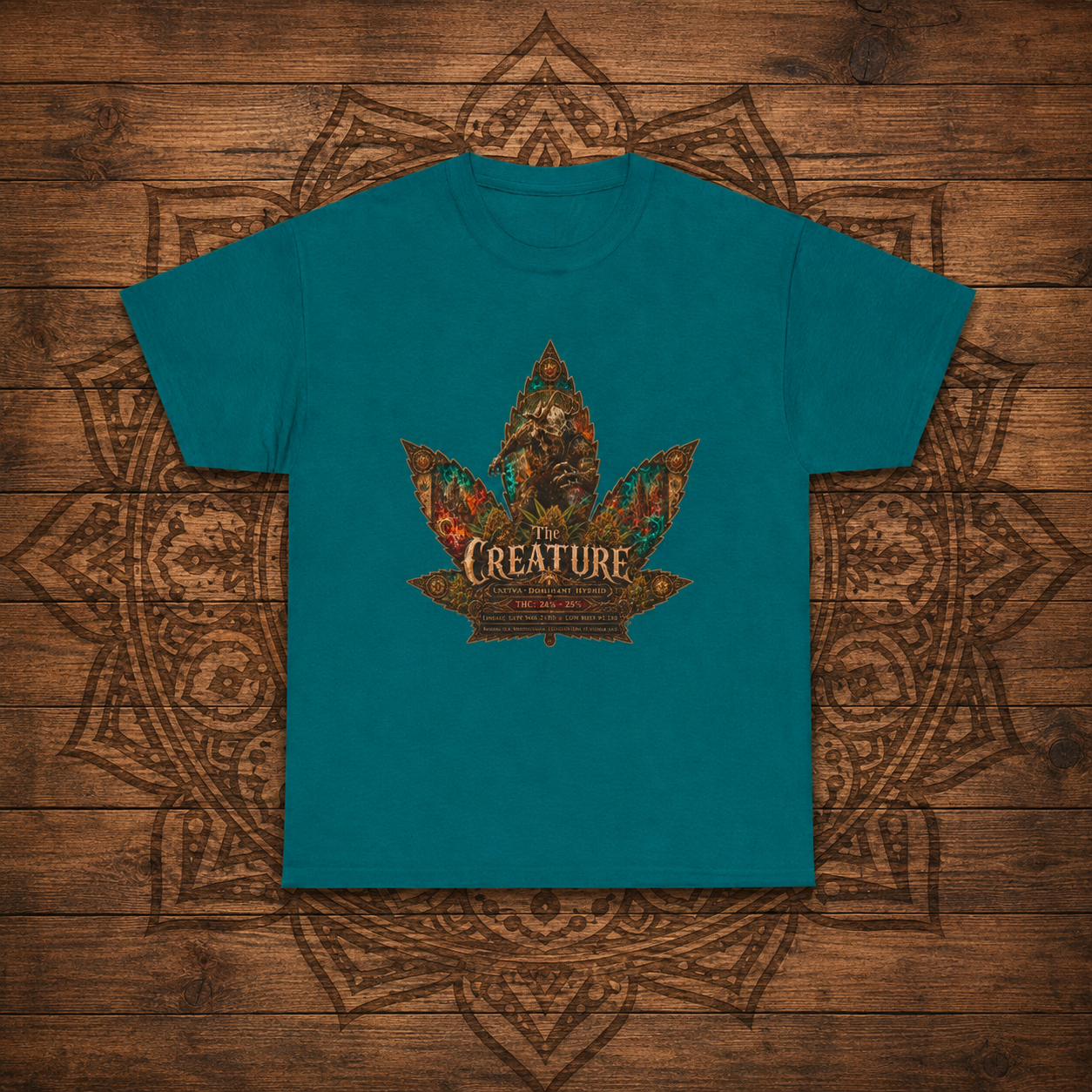 Creature Leaf Graphic Tee | Botanical Skull Art
