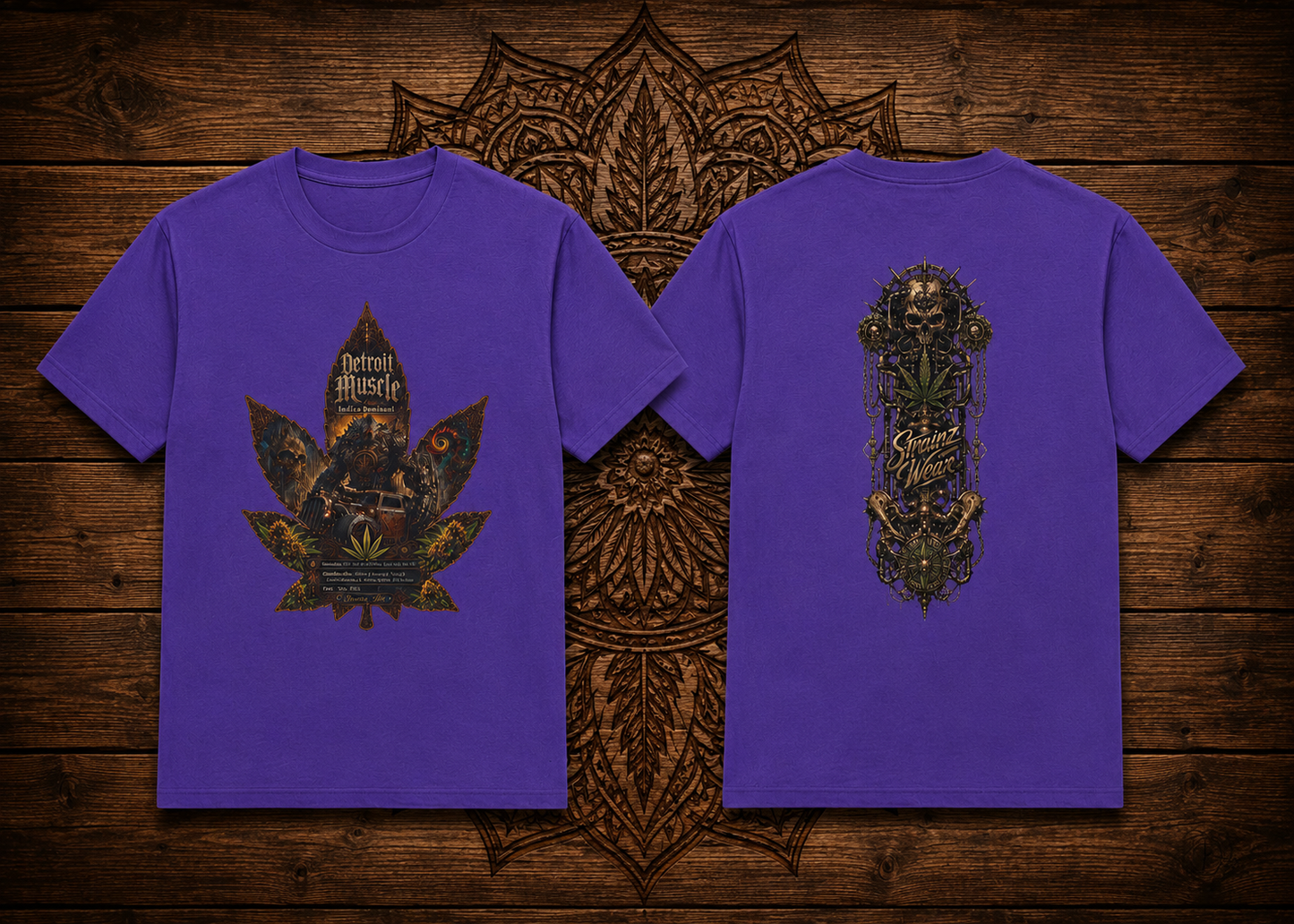 Vintage Motorhead Cannabis Leaf Tee | Retro Spinal Skull Graphic Shirt