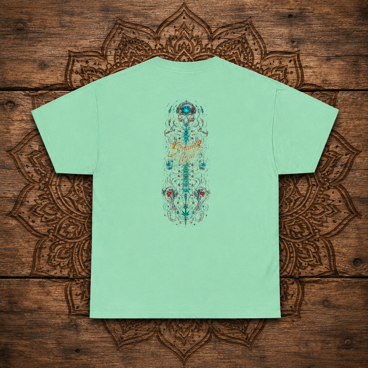 Creature Leaf Graphic Tee | Botanical Skull Art