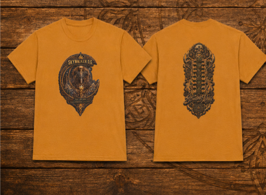 Skywalker OG Crescent Moon Crest T-Shirt | Vintage Spinal Cosmic Emblem