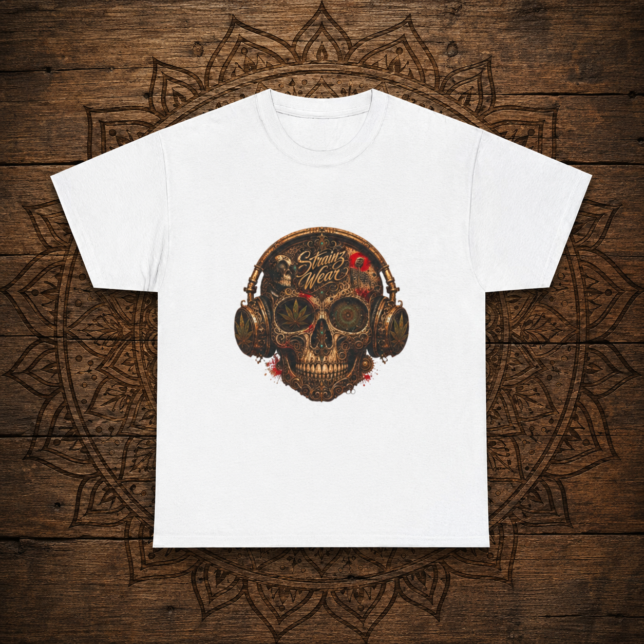 Skull with Headphones Tee | Punk Amplifier Graphic Shirt