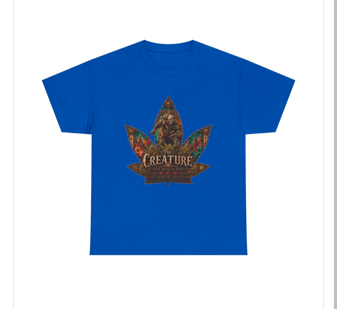 Creature Leaf Graphic Tee | Botanical Skull Art