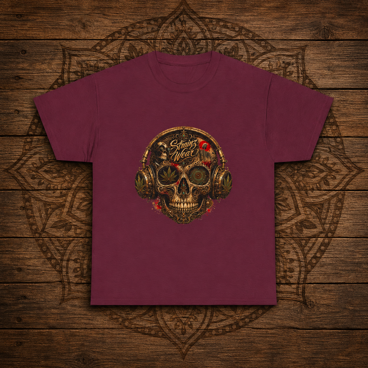 Skull with Headphones Tee | Punk Amplifier Graphic Shirt
