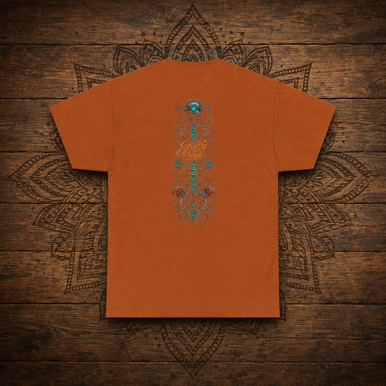 Creature Leaf Graphic Tee | Botanical Skull Art