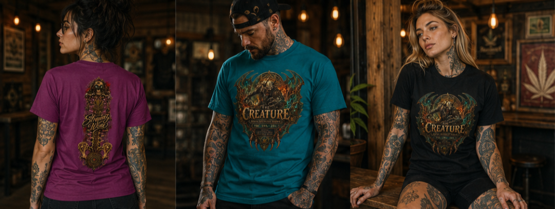 The Creature graphic tee | Mythic monster design, fantasy horror