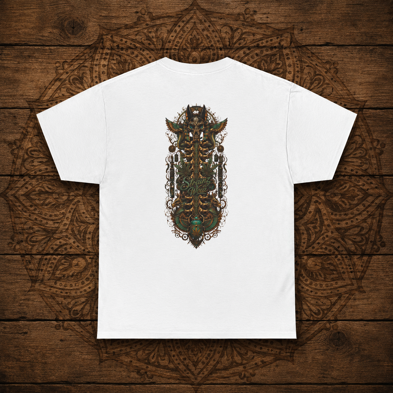 Life Hack Skeleton Leaf T-Shirt | Gothic Cannabis Leaf Illustration