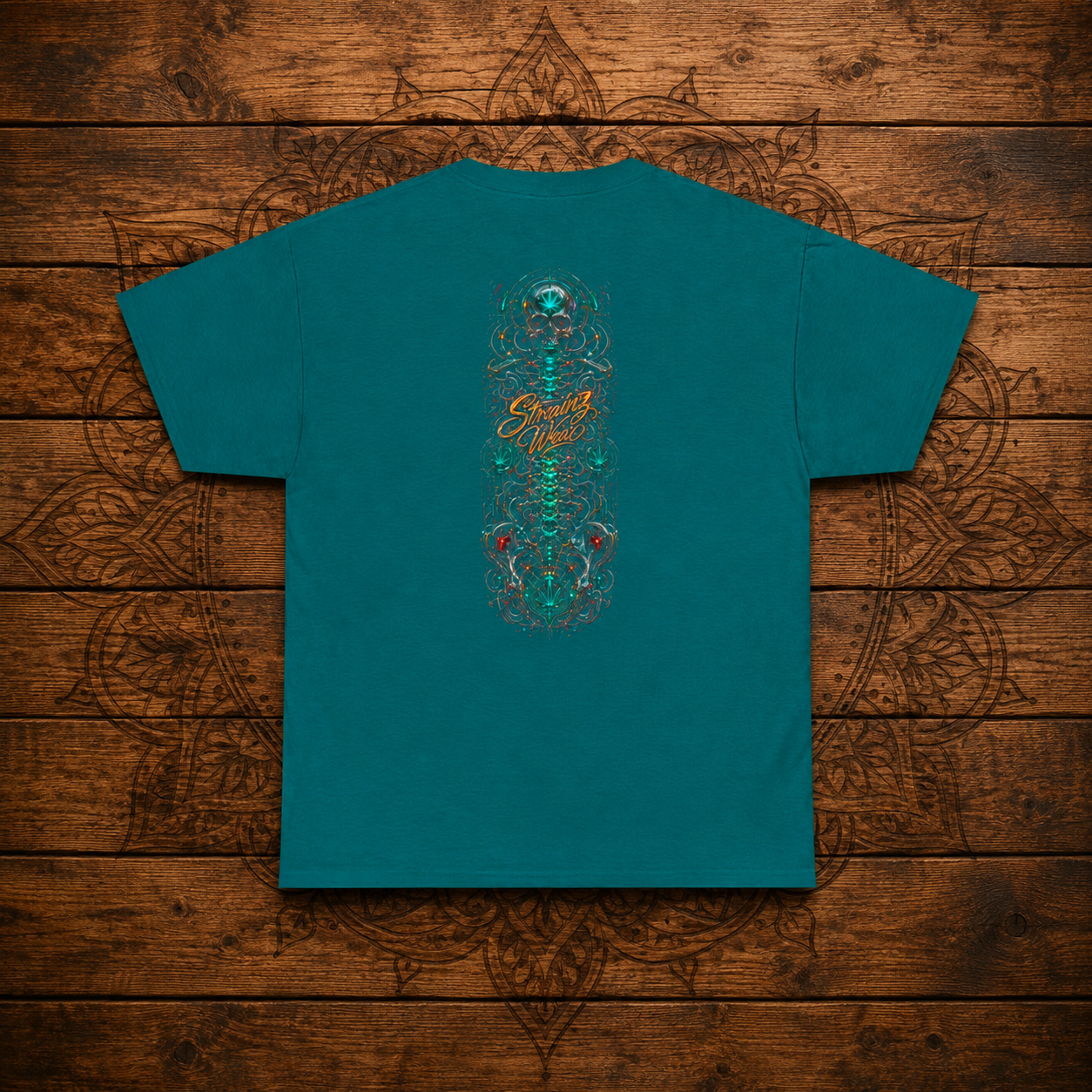 Creature Leaf Graphic Tee | Botanical Skull Art